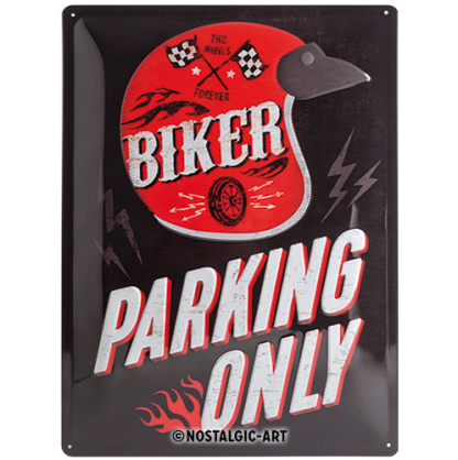 Biker Parking Only - Helmet