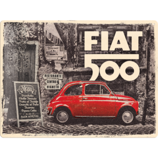 Fiat 500 - Red car in the street