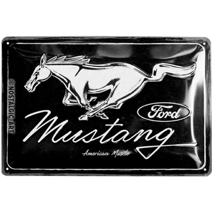 Ford Mustang-Horse Logo Black